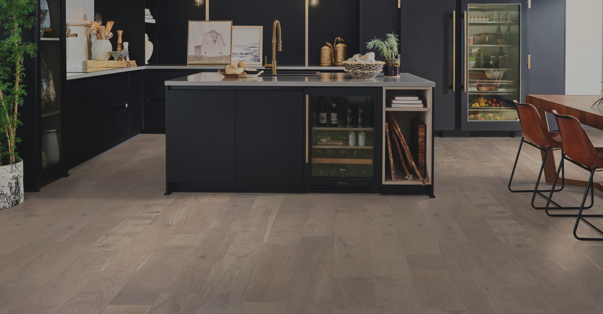 hard surface flooring and area rug in a living room