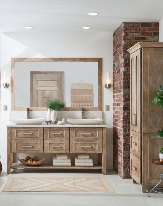 Installed tile flooring in home